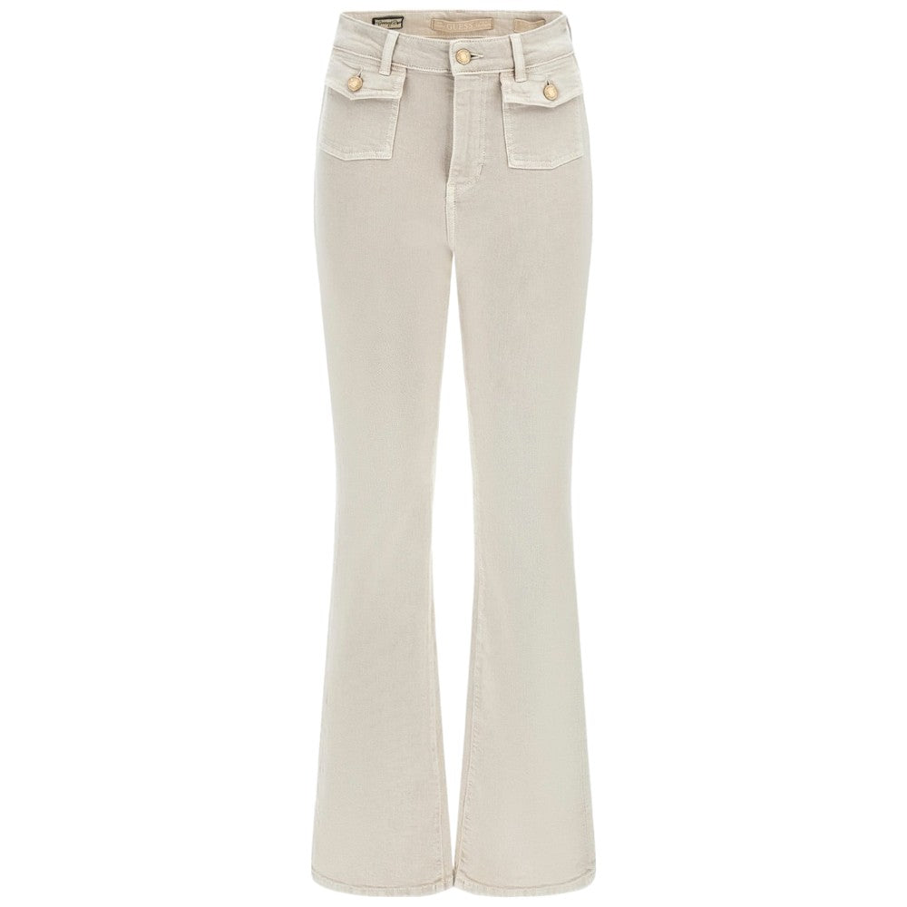 Guess pantaloni crema Sexy Flare W4RB38 WFY1A Pantaloni Guess