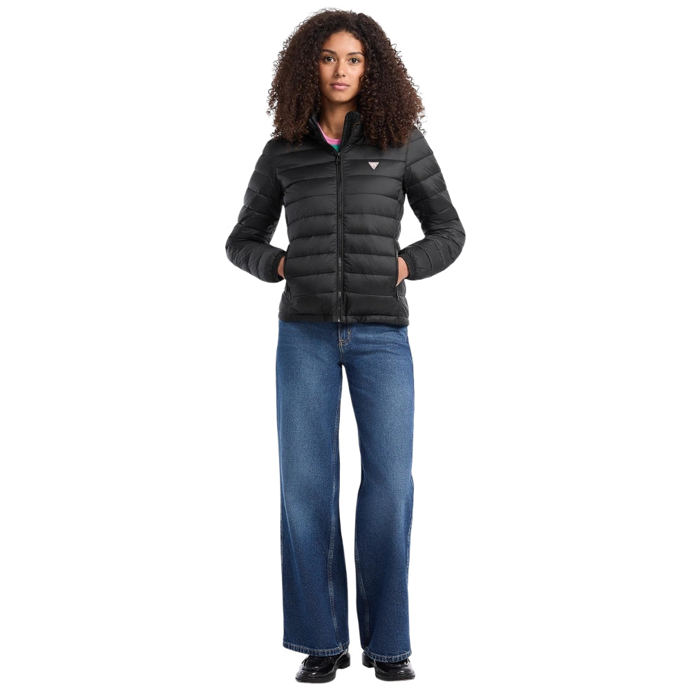 Guess piumino nero con cappuccio GJ W5RL99 WHAB2 JBLK Giubbini Guess Jeans