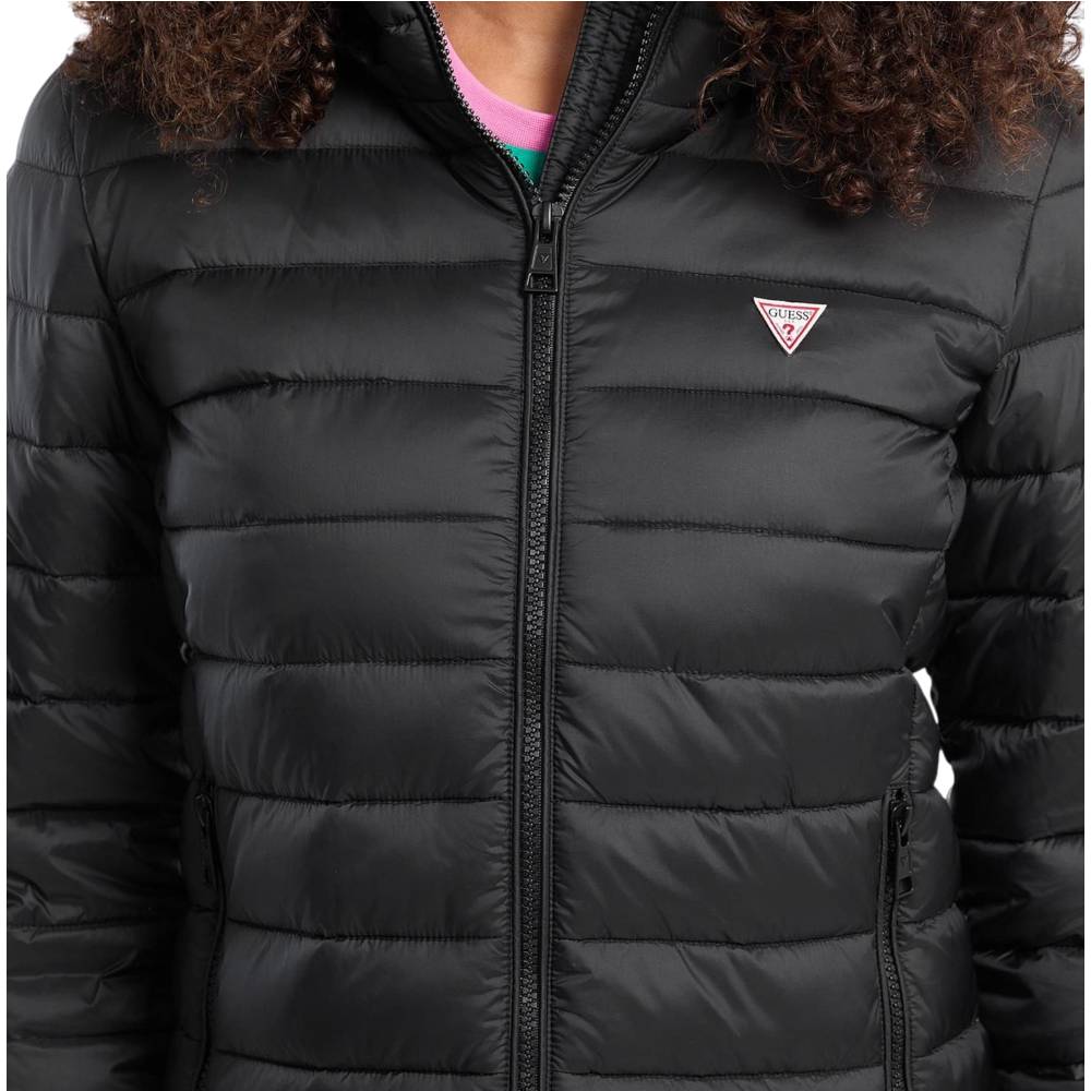 Guess piumino nero con cappuccio GJ W5RL99 WHAB2 JBLK Giubbini Guess Jeans