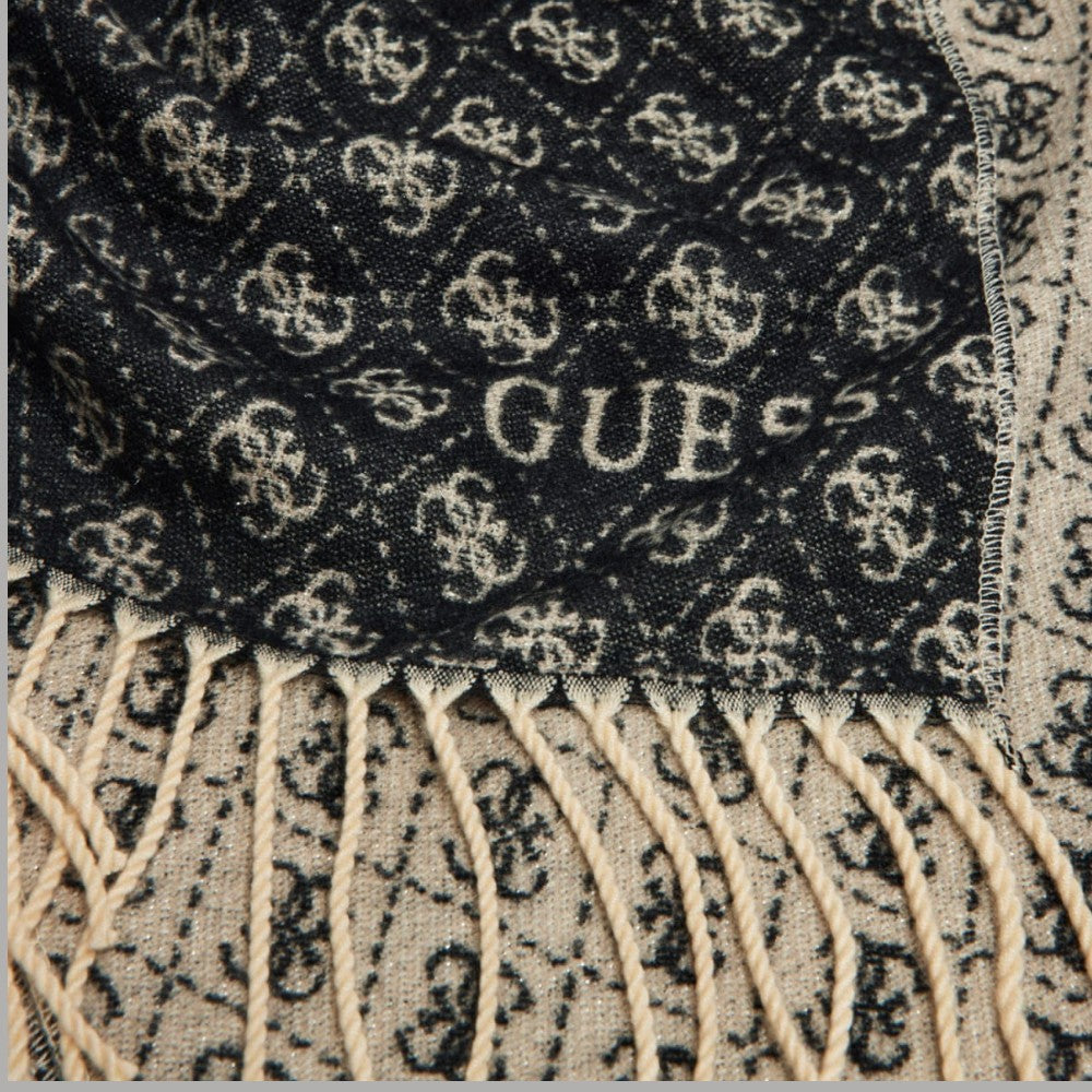 Guess sciarpa nera 60x180 con logo 4G AW5423 POL03 BLA - Prodotti di Classe