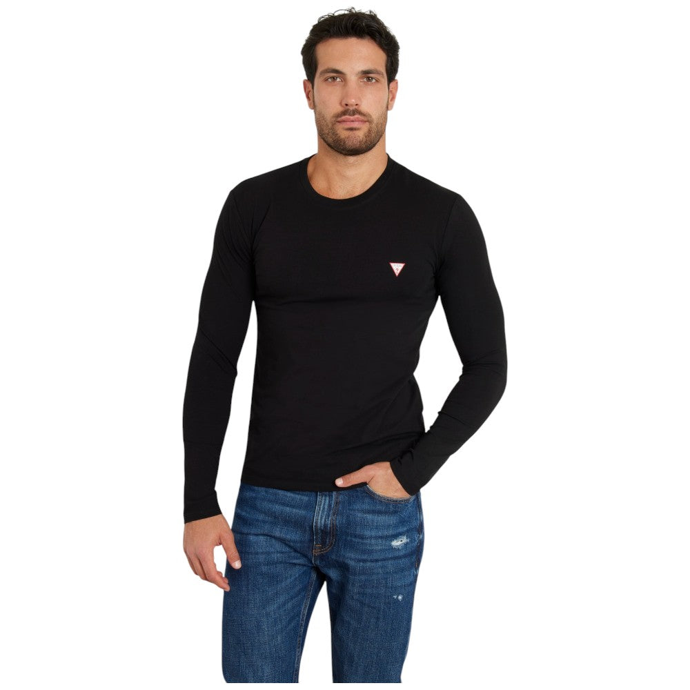 Guess t-shirt nera manica lunga M2YI28-J1314 T-shirt Guess