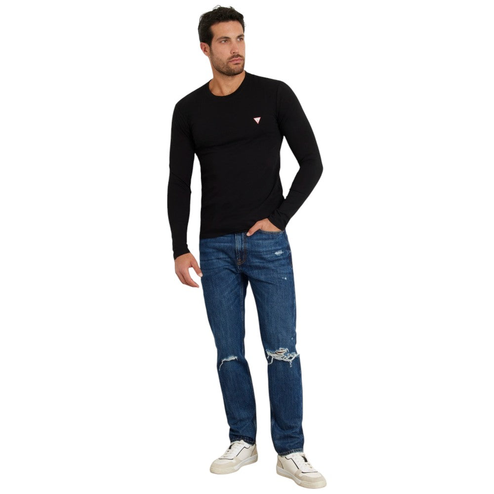 Guess t-shirt nera manica lunga M2YI28-J1314 T-shirt Guess