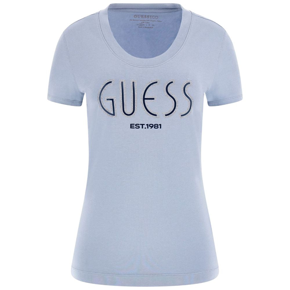 Guess t-shirt polvere logo con strass W5YI05J1314A60R T-shirt Guess