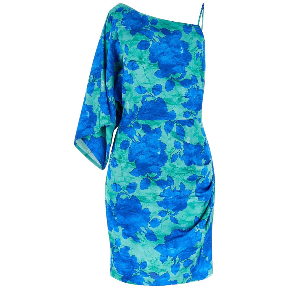 Guess vestito corto verde blu a fiori W4GK79 WF1T2 Vestiti Guess