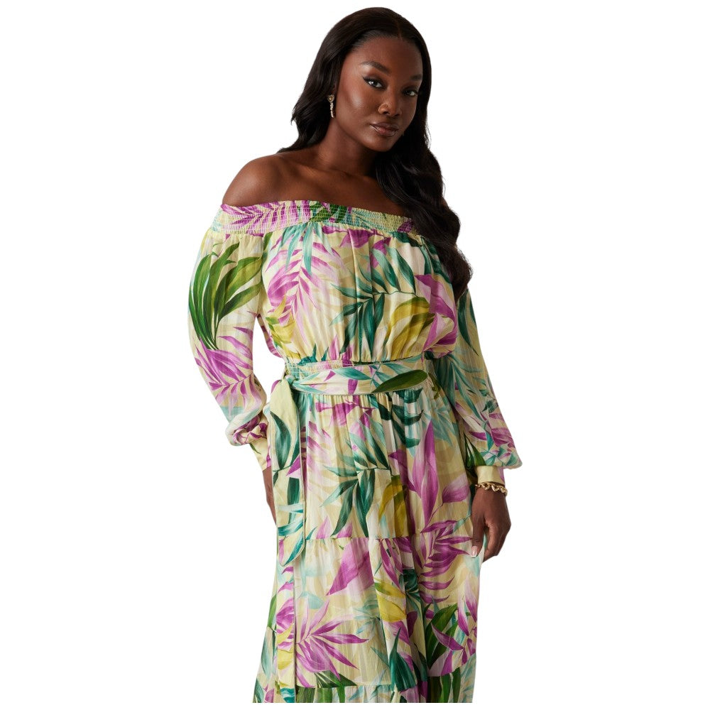 Guess vestito lungo tropical Losee W5GK16 WH9Z2 P8FY Vestiti Guess