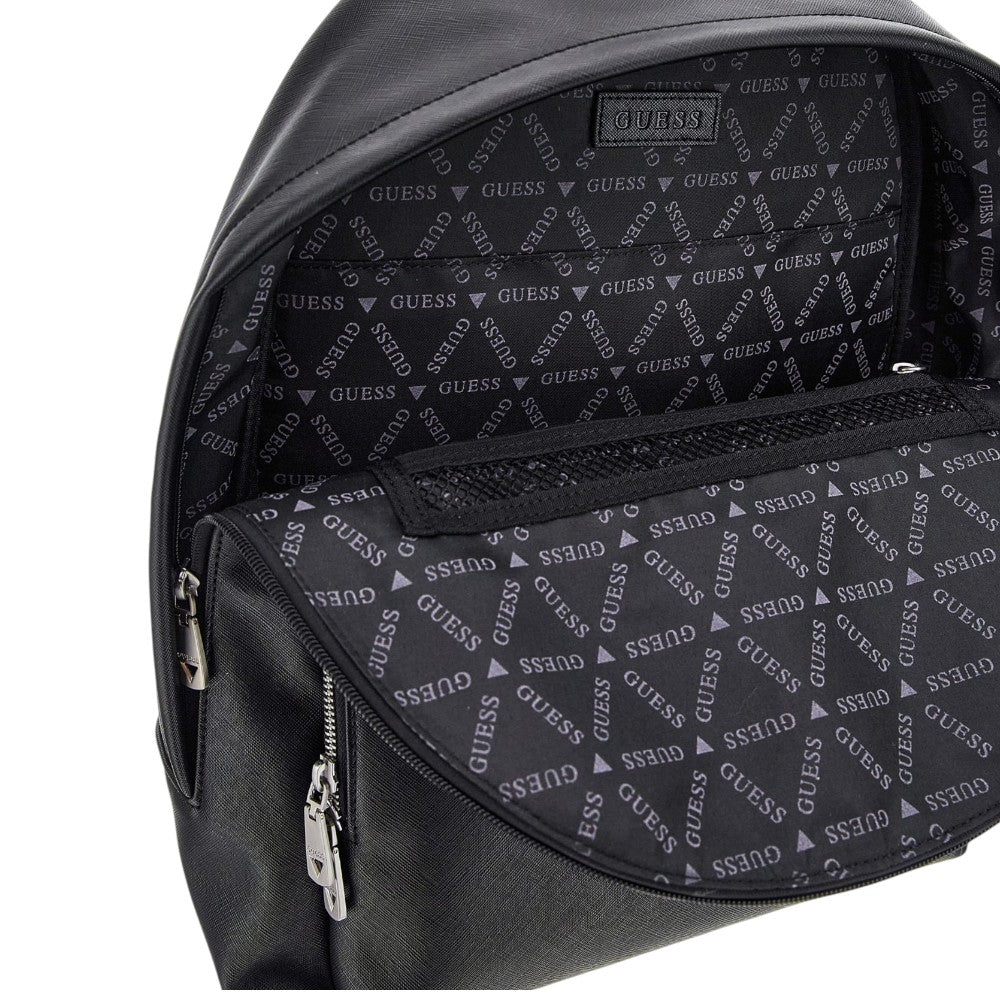 Guess zaino nero saffiano da uomo MILANO HMECSAP3406BLA Zaini Guess