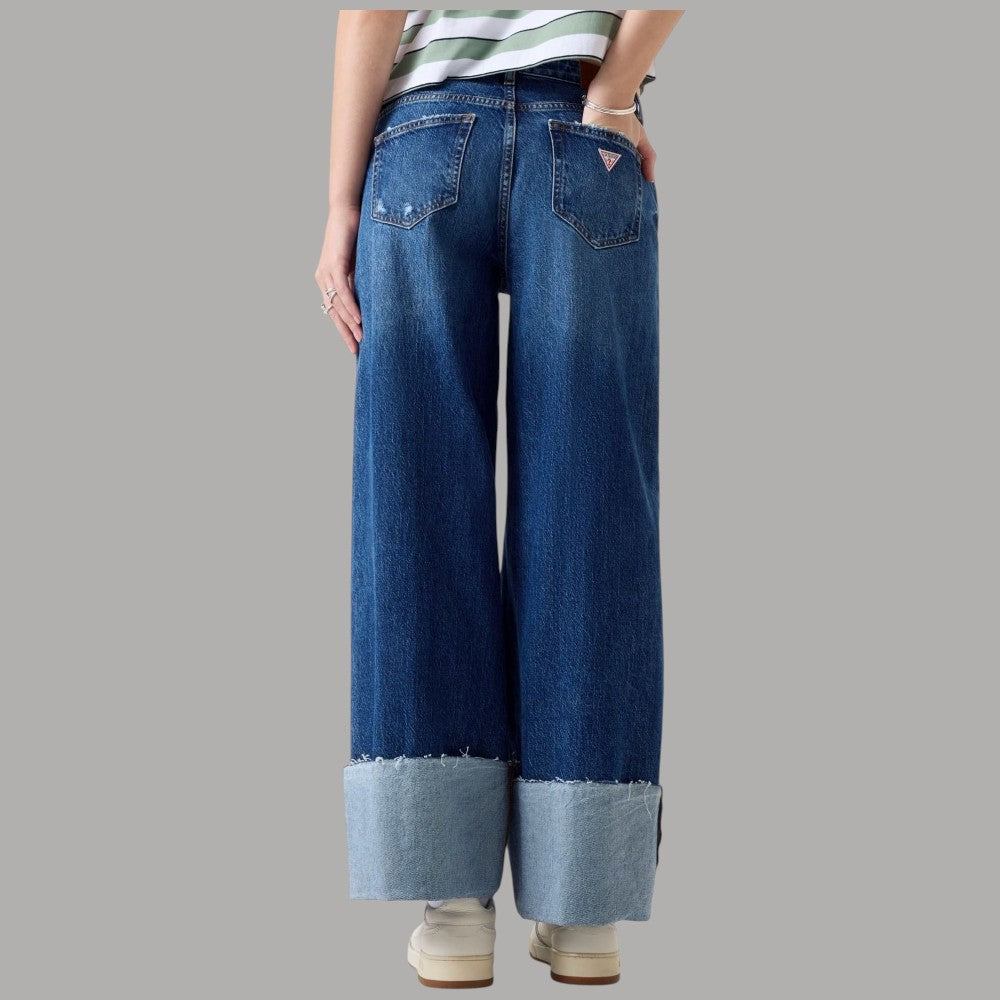 Guess GJ jeans con risvolto W6RA2BD5M5L WIDE LEG CUFFED - Prodotti di Classe