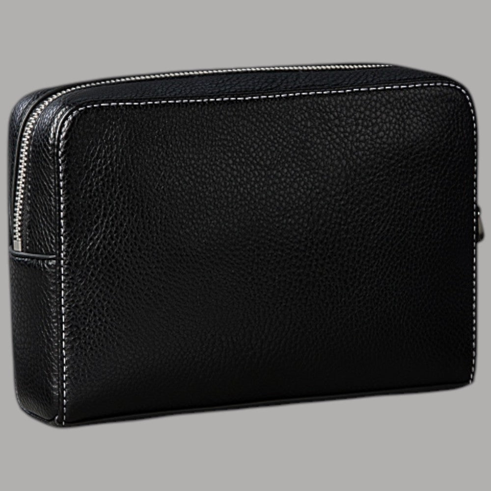 Pochette Calvin Klein nera con logo signature e cinturino da polso rimovibile