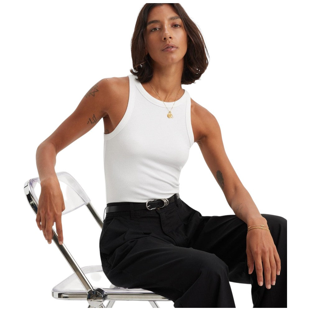 Levi's canotta a coste bianca A73260001 T-shirt LEVI'S