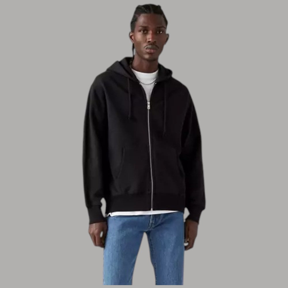 Levi's felpa nera con zip e cappuccio A92650000 - Prodotti di Classe