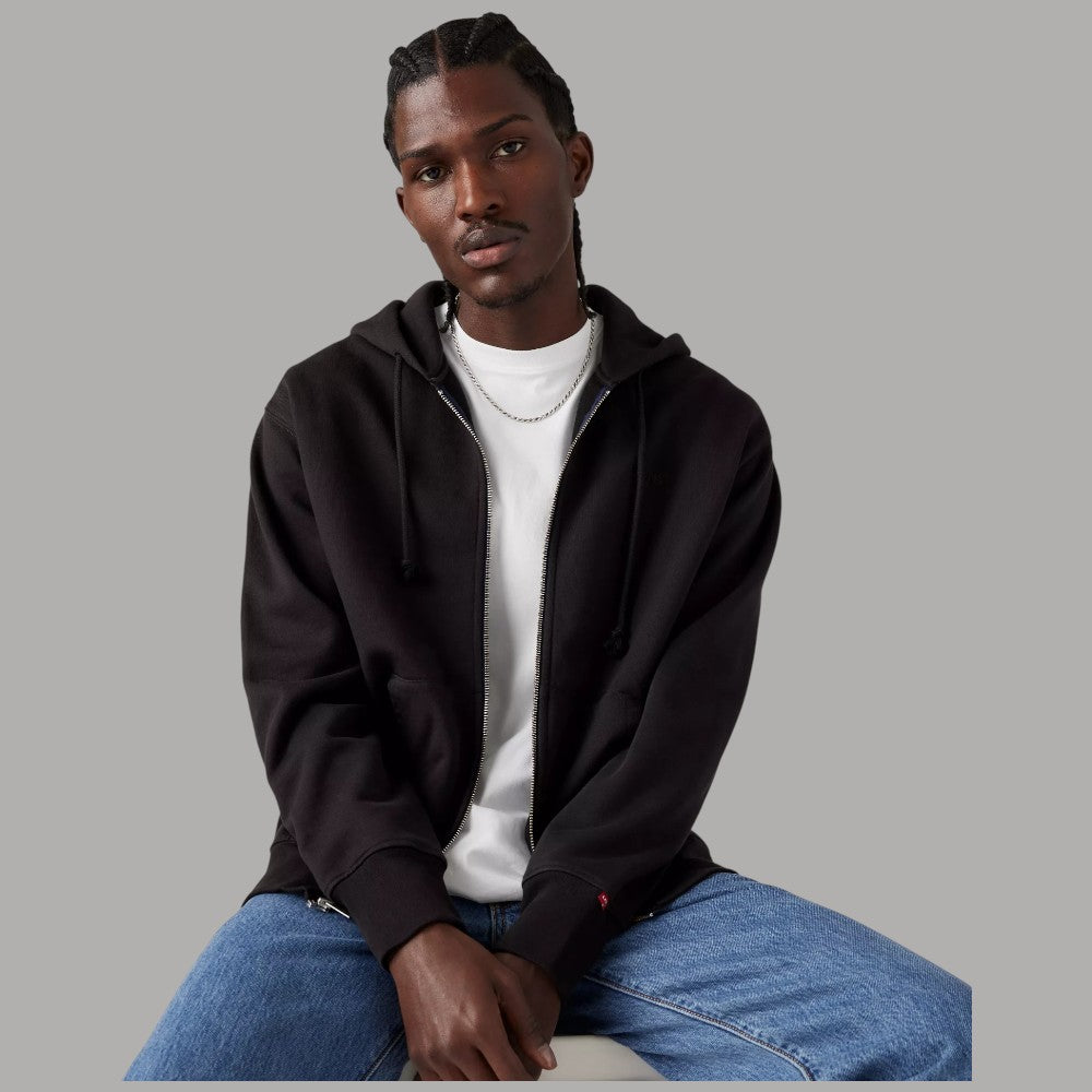 Levi's felpa nera con zip e cappuccio A92650000 - Prodotti di Classe