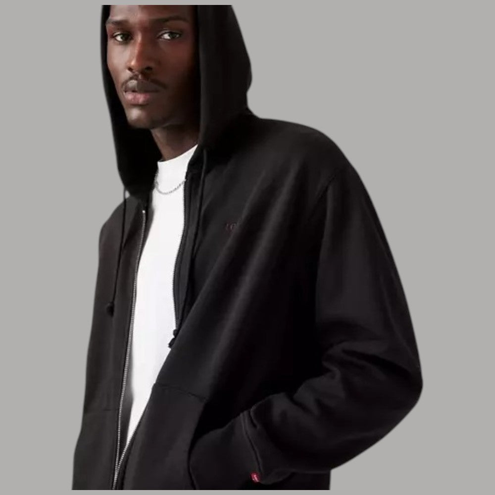 Levi's felpa nera con zip e cappuccio A92650000 - Prodotti di Classe