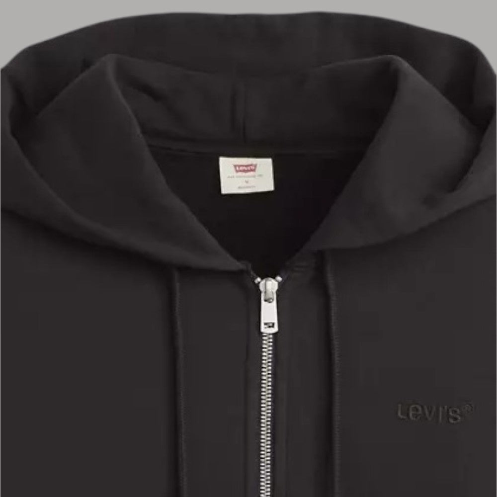 Levi's felpa nera con zip e cappuccio A92650000 - Prodotti di Classe