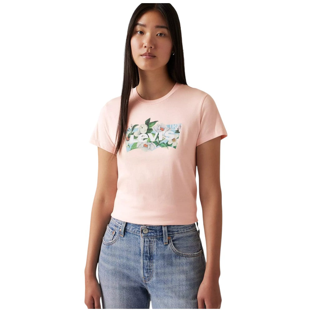 Levi's t-shirt rosa logo grande floreale 173692946 T-shirt LEVI'S