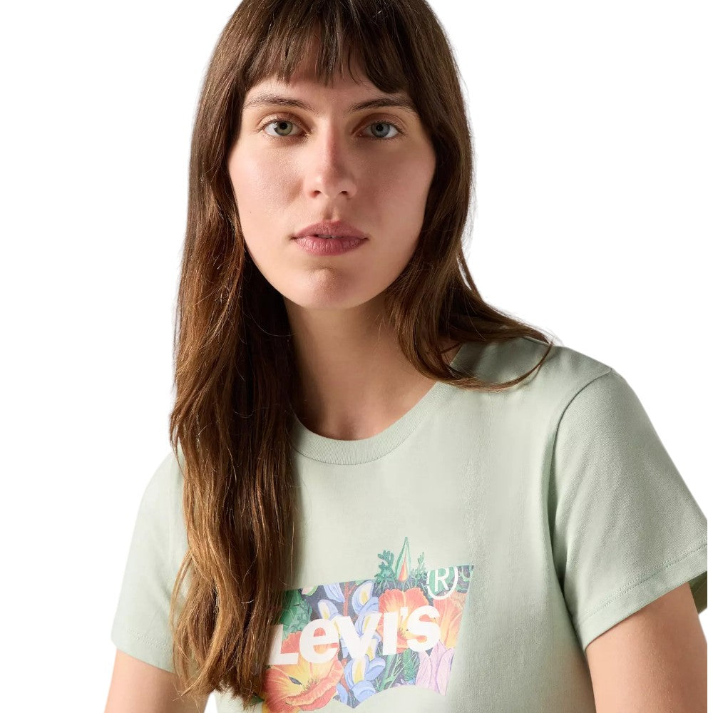 Levi's t-shirt verde logo grande floreale 173692935 T-shirt LEVI'S