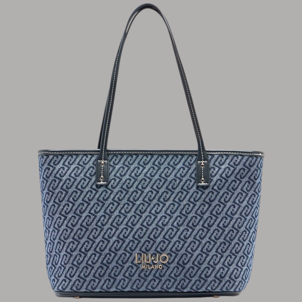 Liu Jo tote bag in denim jacquard AA6071T379A - Prodotti di Classe