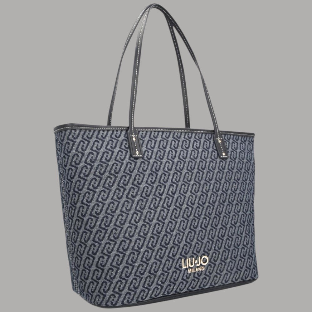 Liu Jo borsa shopping in denim jacquard AA6070T379A - Prodotti di Classe