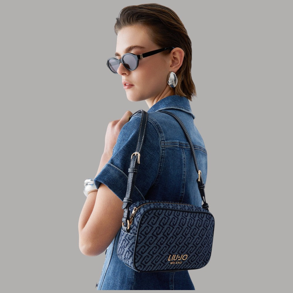 Liu Jo borsa a tracolla piccola in denim jacquard AA6137T379A - Prodotti di Classe