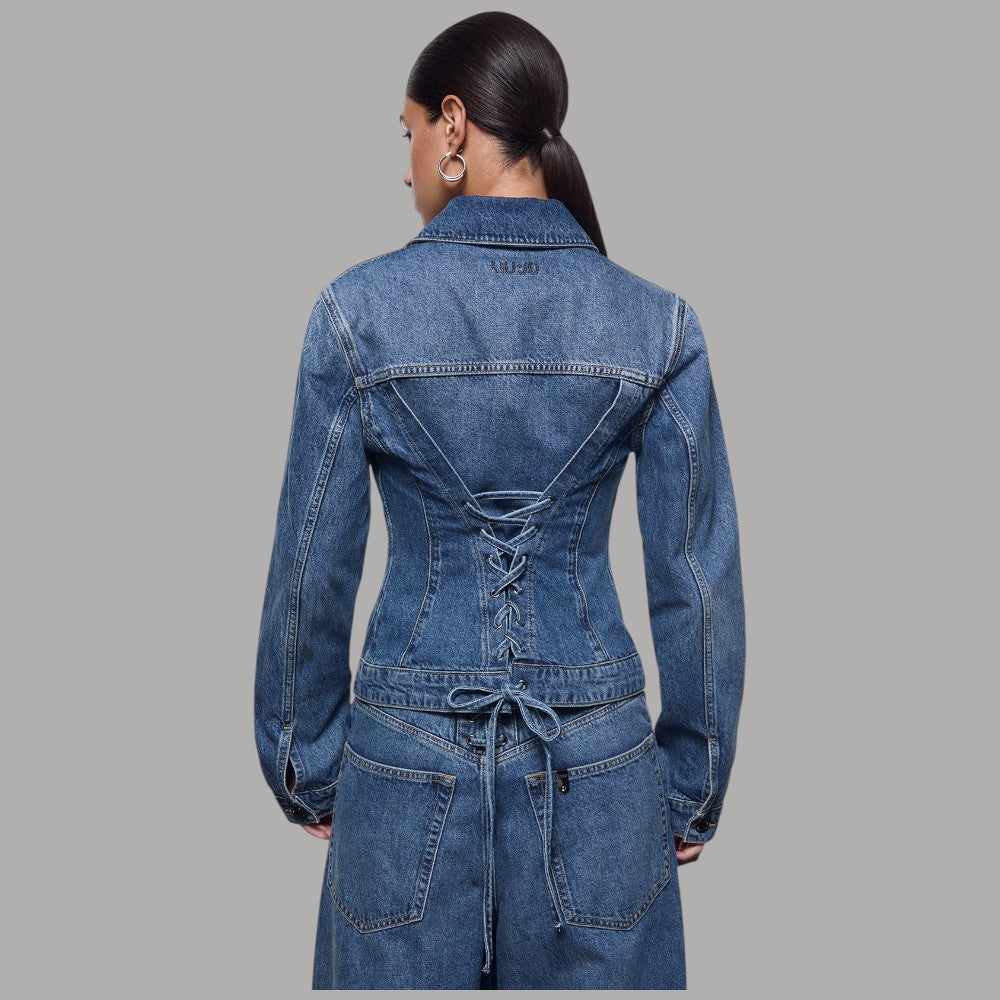 Liu Jo Giacca in denim con stringhe UA6511D0400 - Prodotti di Classe