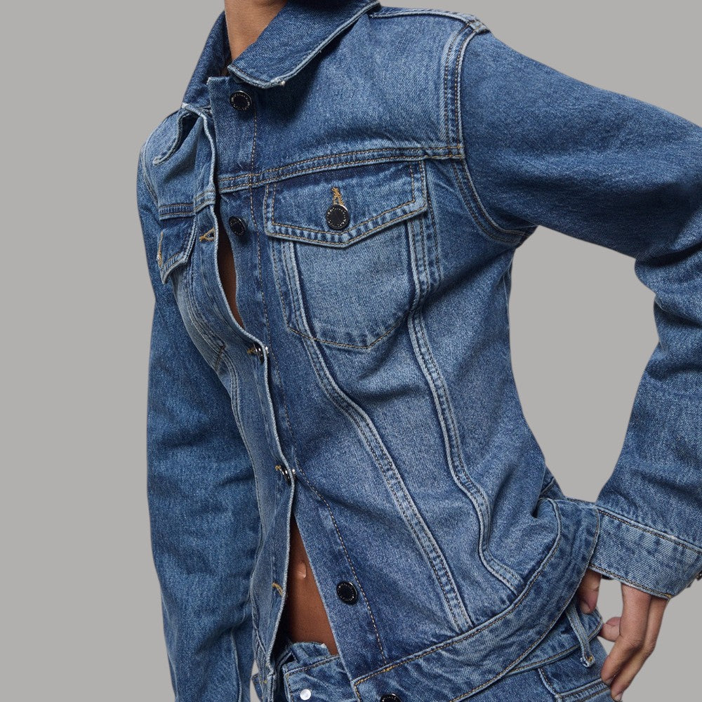 Liu Jo Giacca in denim con stringhe UA6511D0400 - Prodotti di Classe