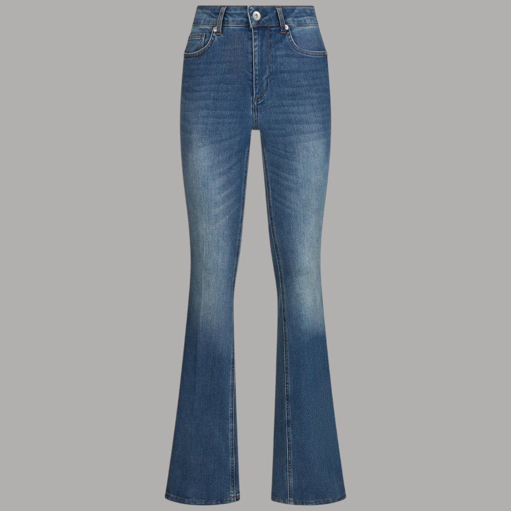 Liu Jo Jeans Bootcut Vita Alta Stonewash 86cm Eleganti - Prodotti di Classe
