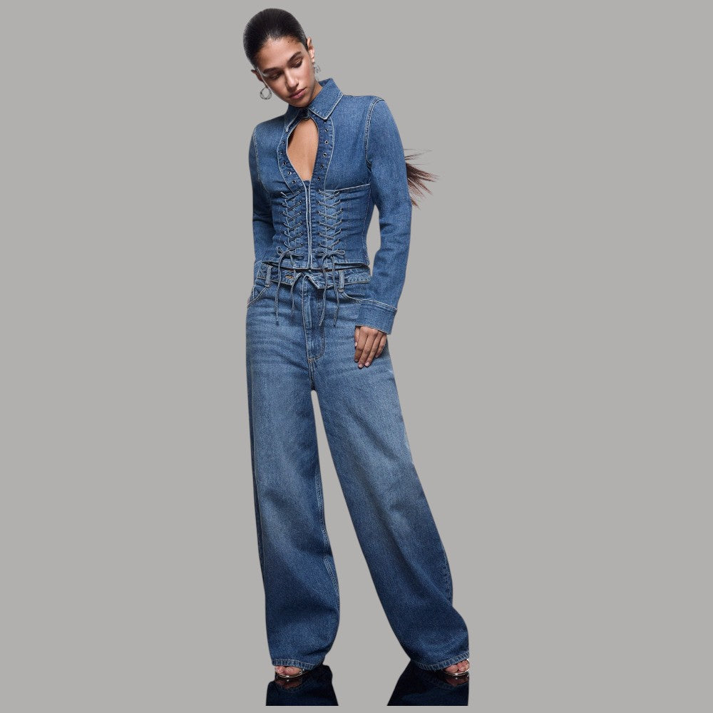 Liu Jo Jeans baggy con stringhe UA6510D0400 - Prodotti di Classe