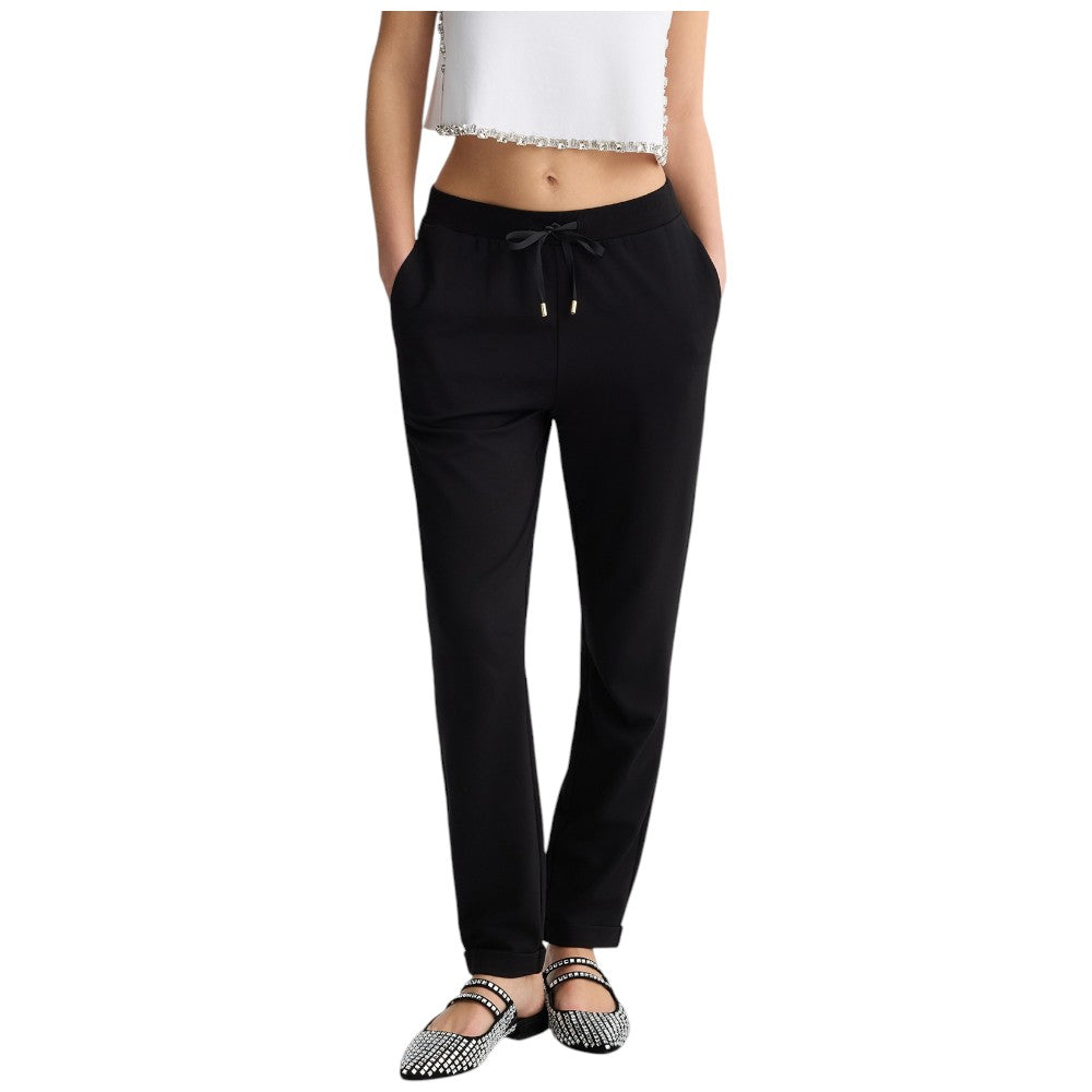Liu Jo Pantaloni jogging neri in jersey TA5303J5942 22222 Pantaloni Liu Jo