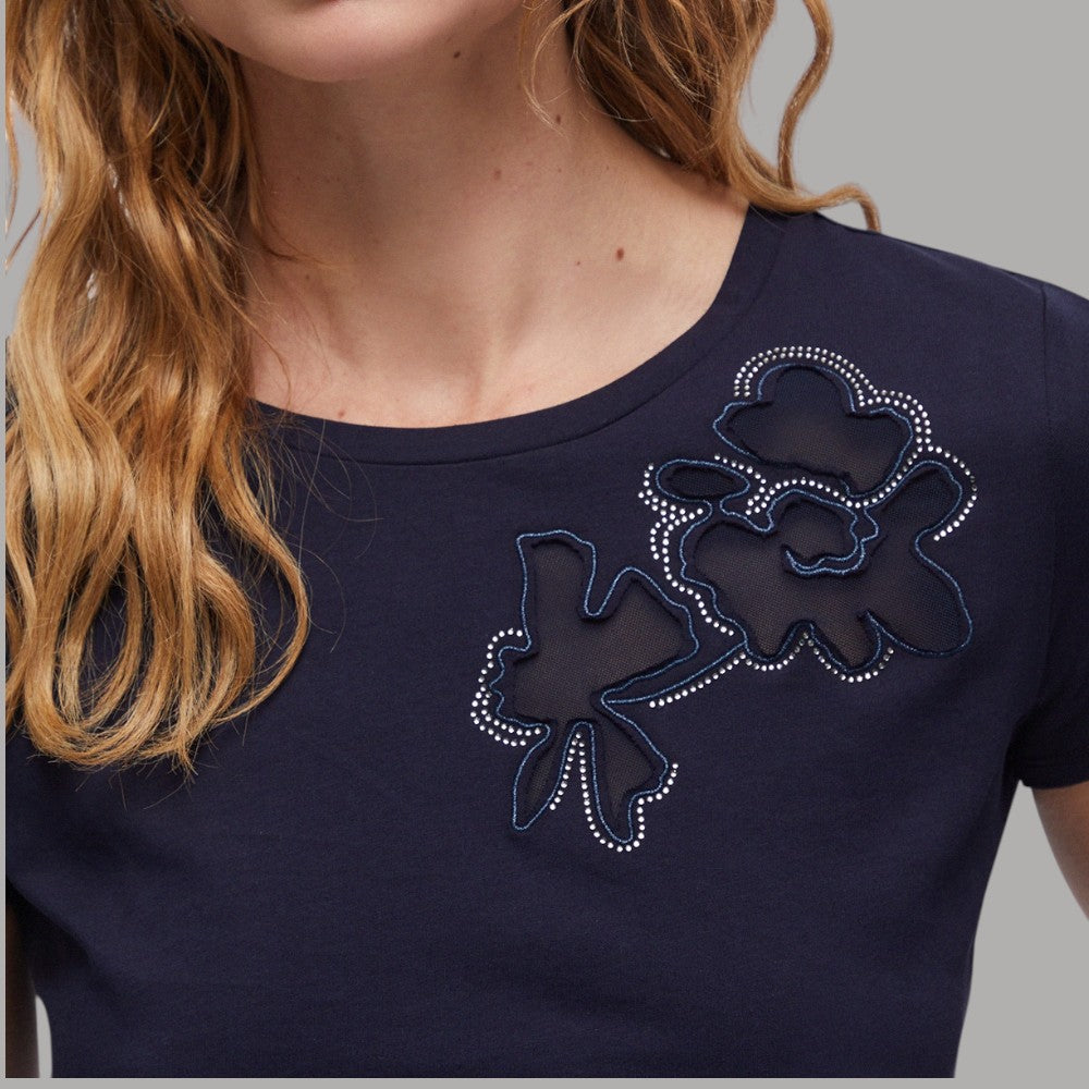 Liu Jo t-shirt Cut out con tulle TA6155JS923 - Prodotti di Classe