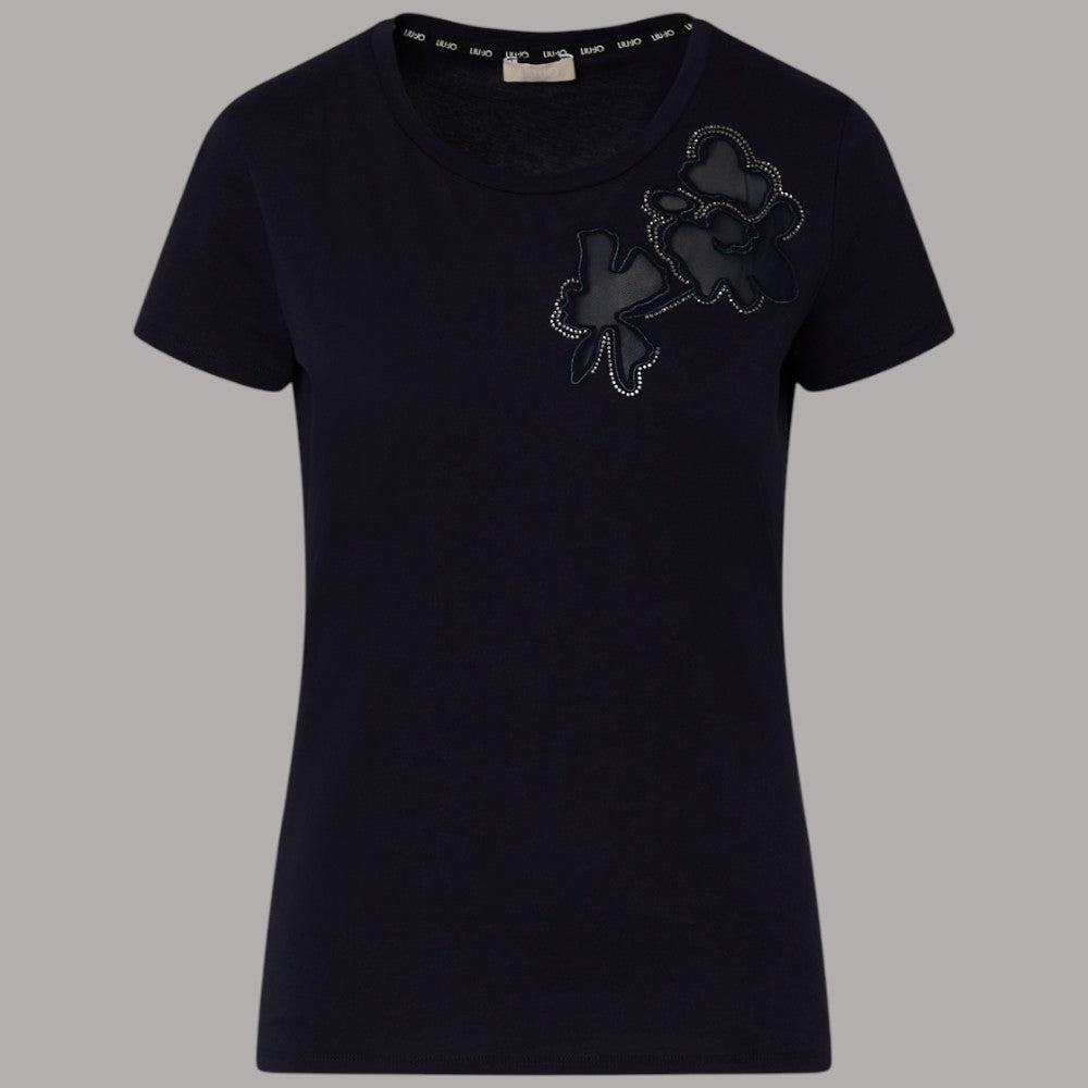 Liu Jo t-shirt Cut out con tulle TA6155JS923 - Prodotti di Classe
