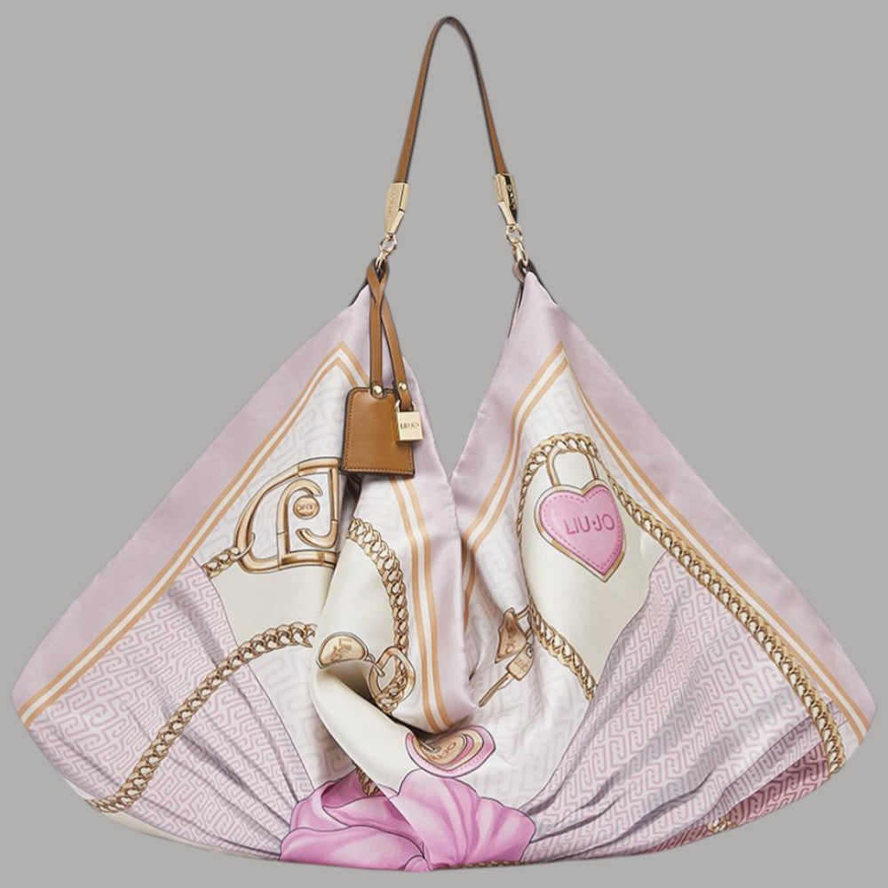 Liu Jo borsa foulard hobo media in raso con charm regolabile - Prodotti di Classe