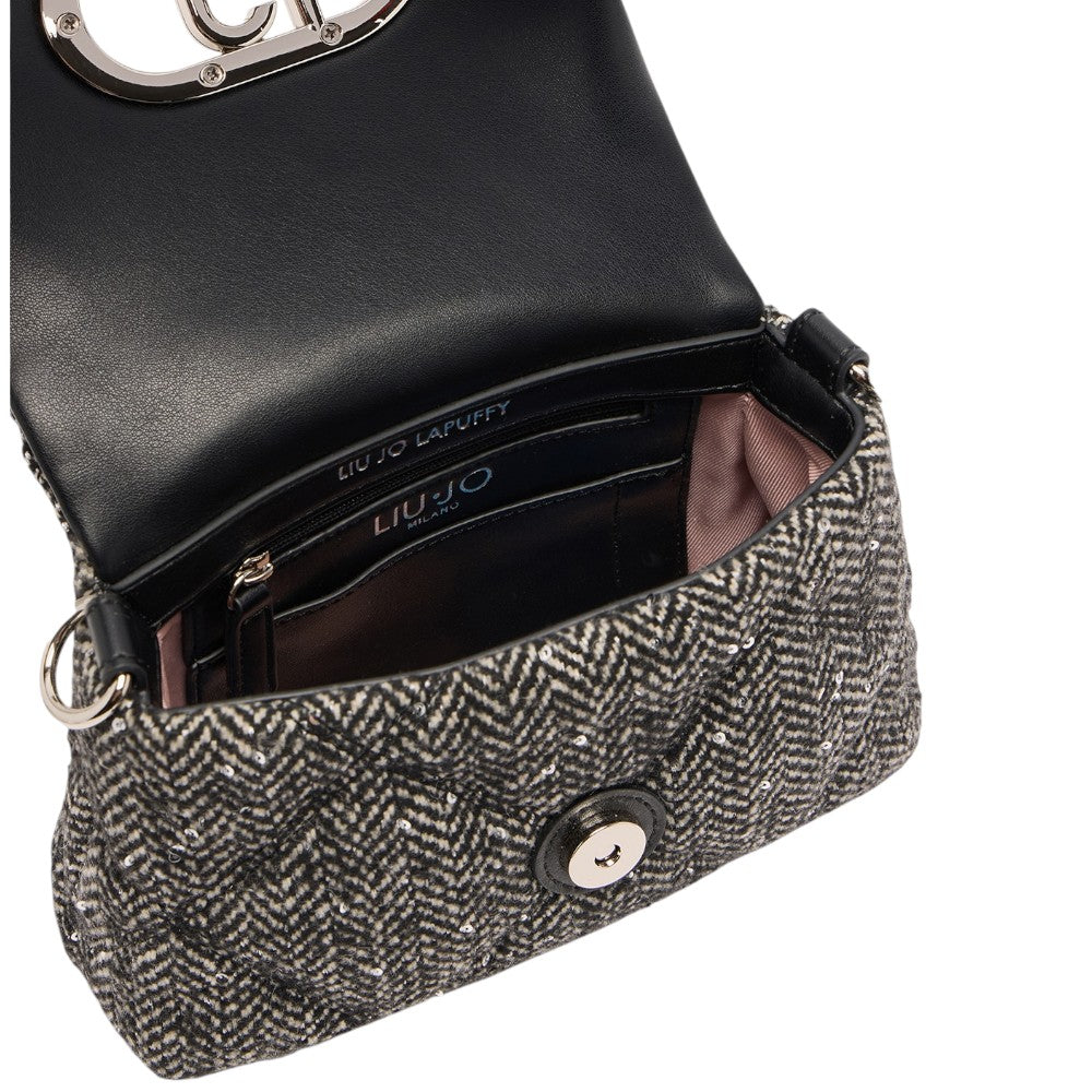 Liu Jo borsa piccola LaPuffy nera con paillettes AF5269T9112-22222 Borse Liu Jo