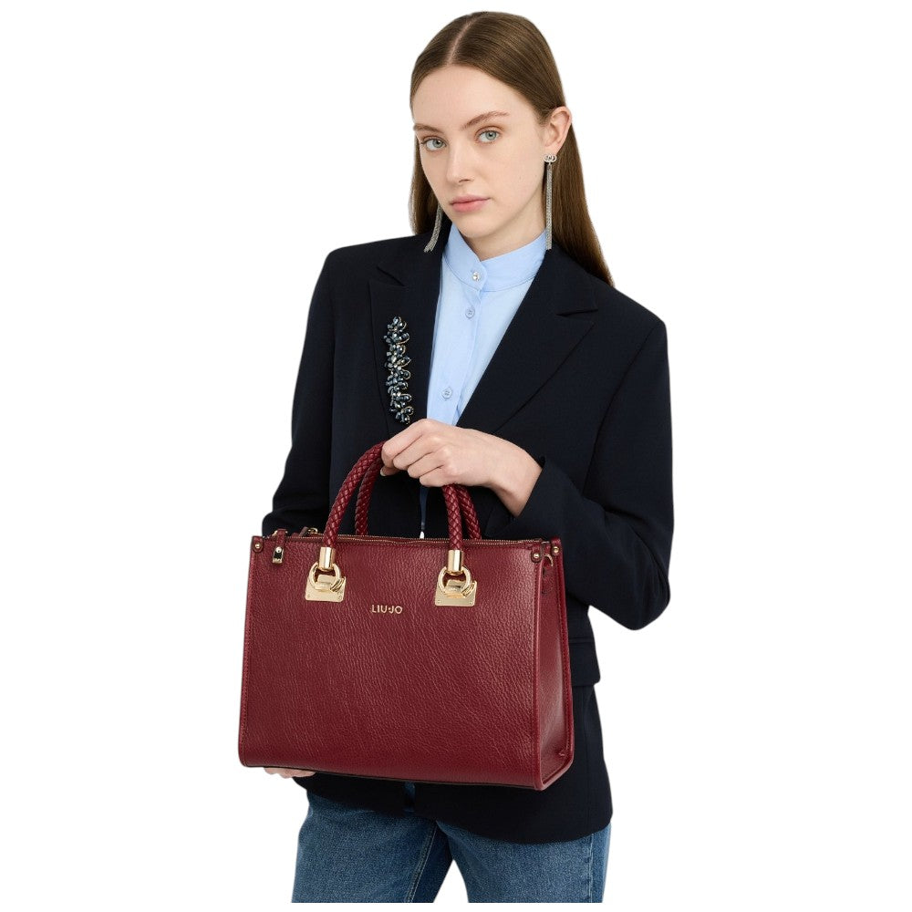 Liu Jo borsa satchel media rosso vino AF5008E0027-91726 Borse Liu Jo