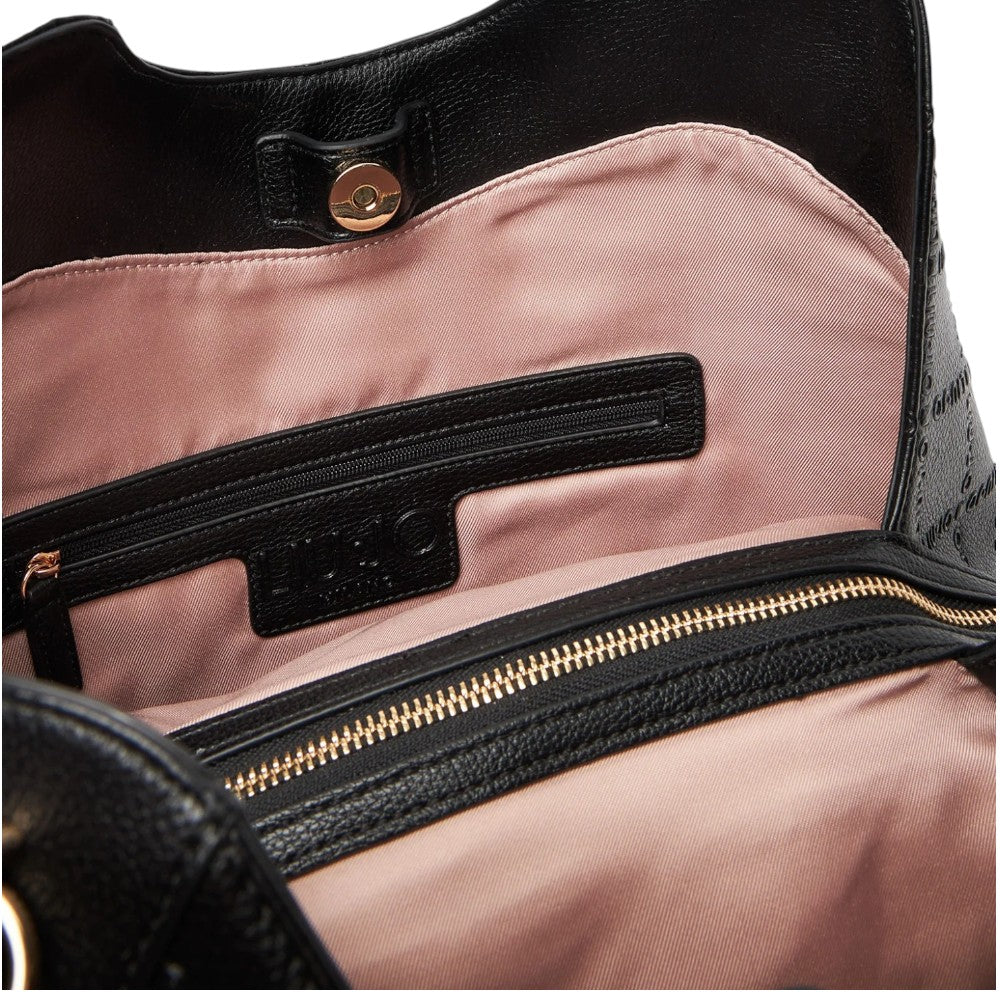 Liu Jo borsa satchel nera grande AF5054E0538-22222 Borse Liu Jo