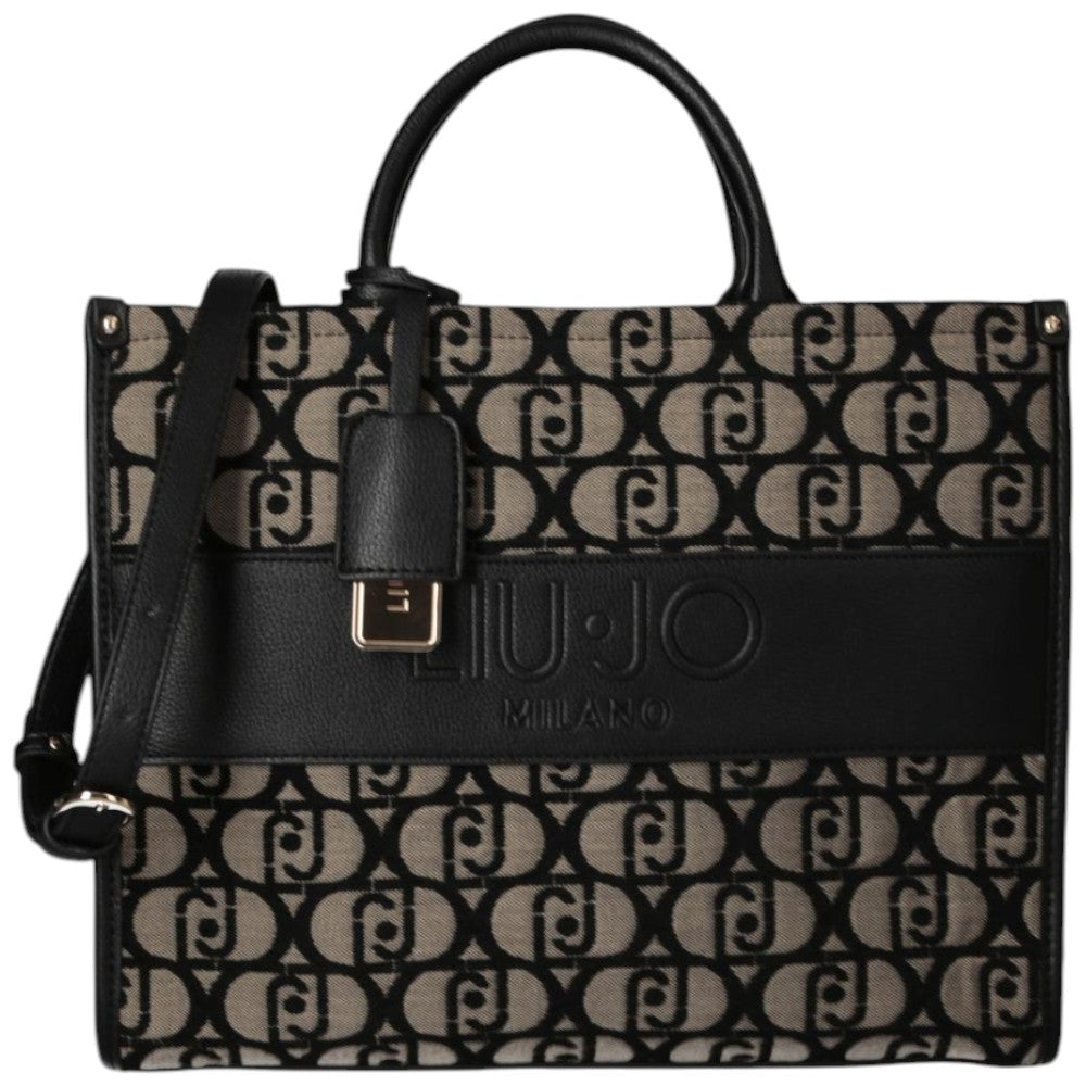 Liu Jo borsa tote nera in tessuto AF5206T3152-22222 Borse Liu Jo
