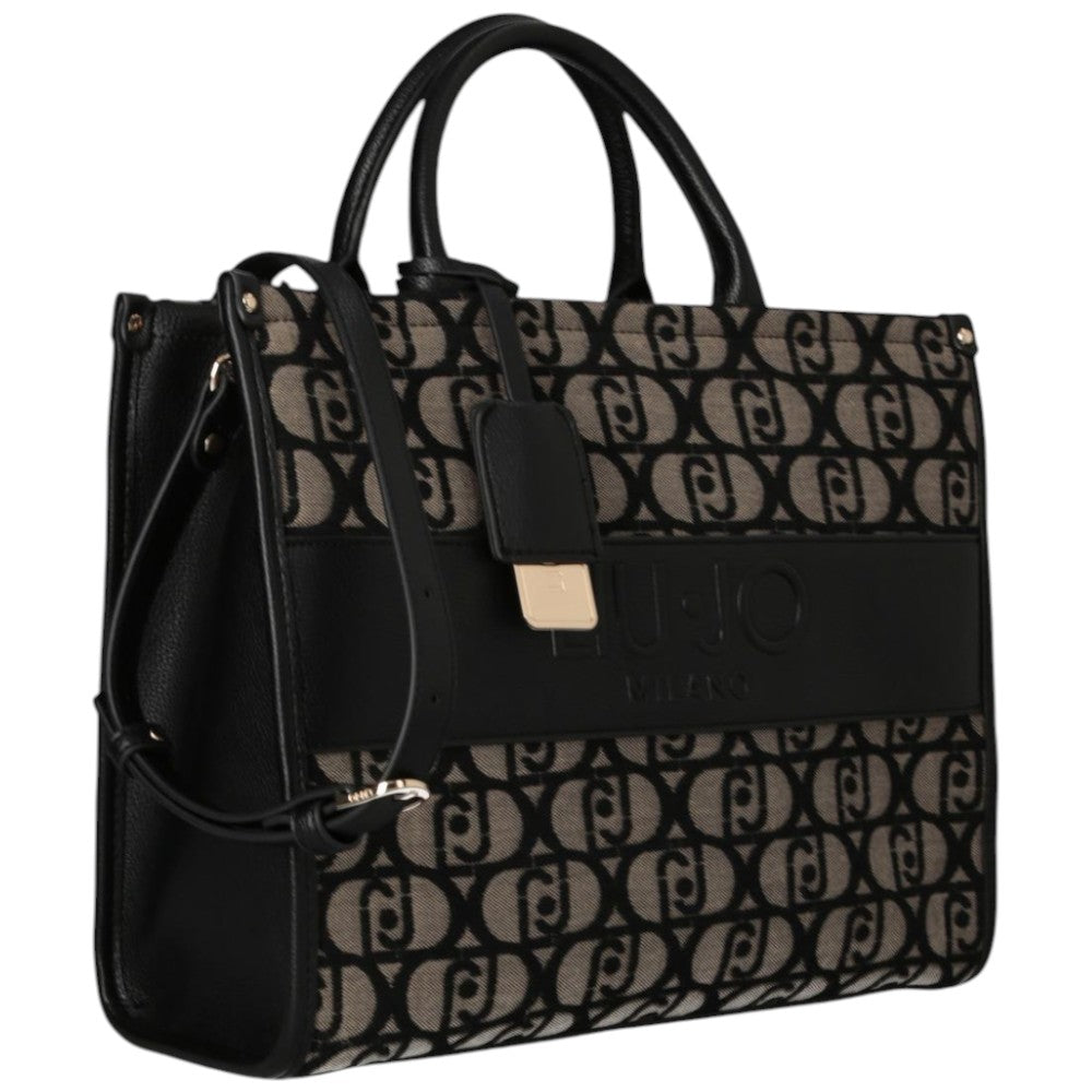Liu Jo borsa tote nera in tessuto AF5206T3152-22222 Borse Liu Jo