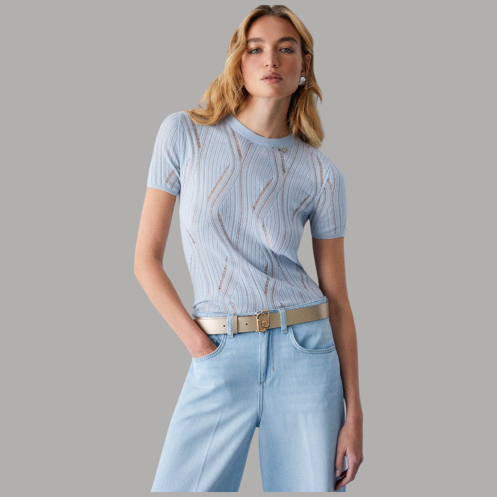 Liu Jo cintura donna 3,5 cm con fibbia logo LJ bottalato regolabile - Prodotti di Classe