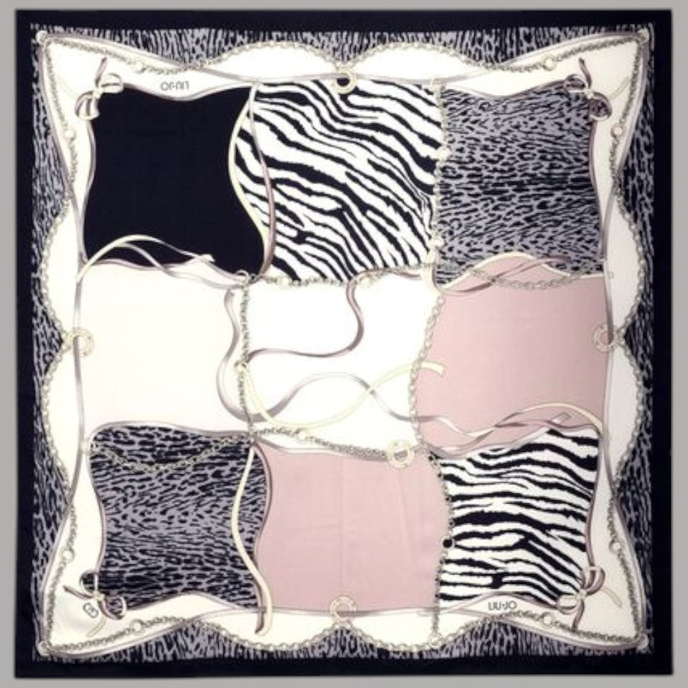 Liu Jo foulard nero 90X90 con scatola 2F5084T0300 - Prodotti di Classe