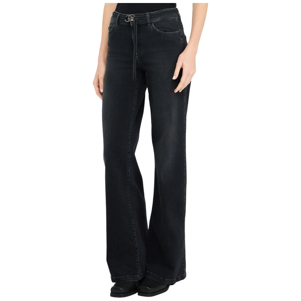 Liu Jo jeans flare nero con cintura GOOD UF5100D0264-8L451 Jeans Liu Jo