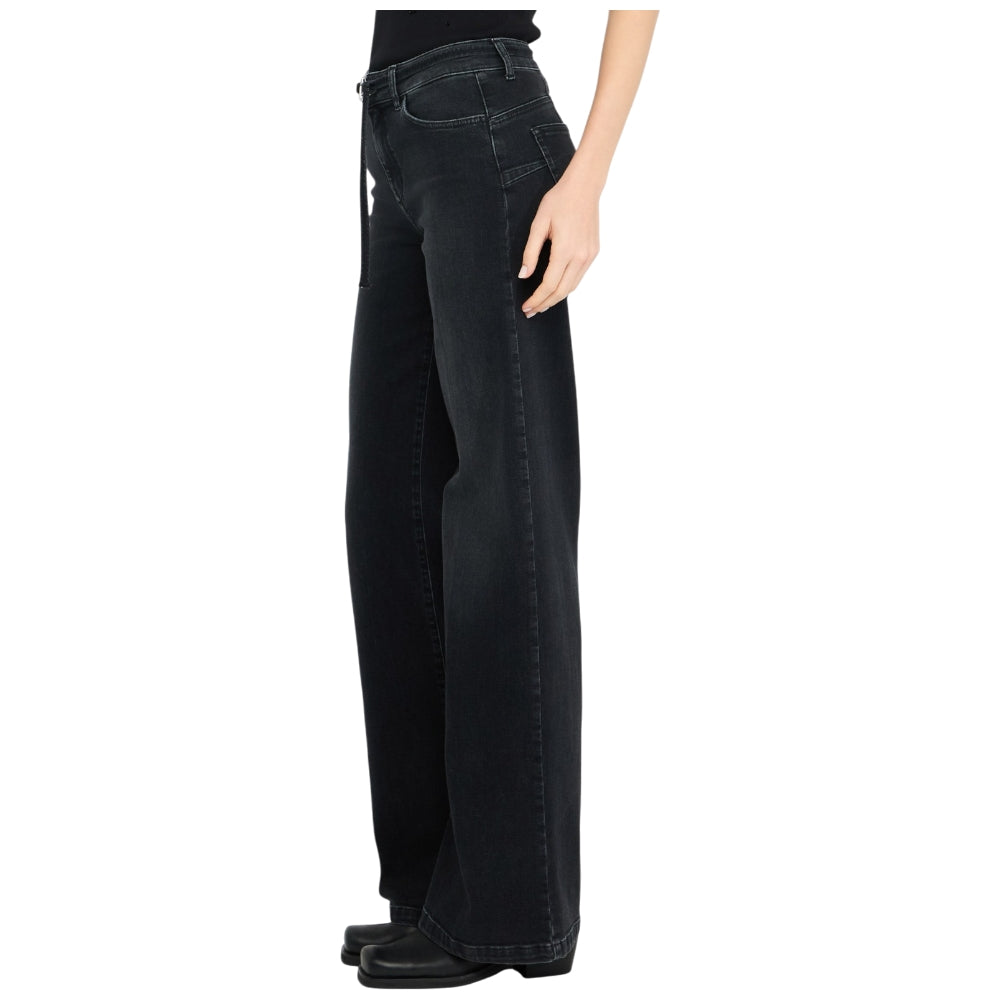 Liu Jo jeans flare nero con cintura GOOD UF5100D0264-8L451 Jeans Liu Jo