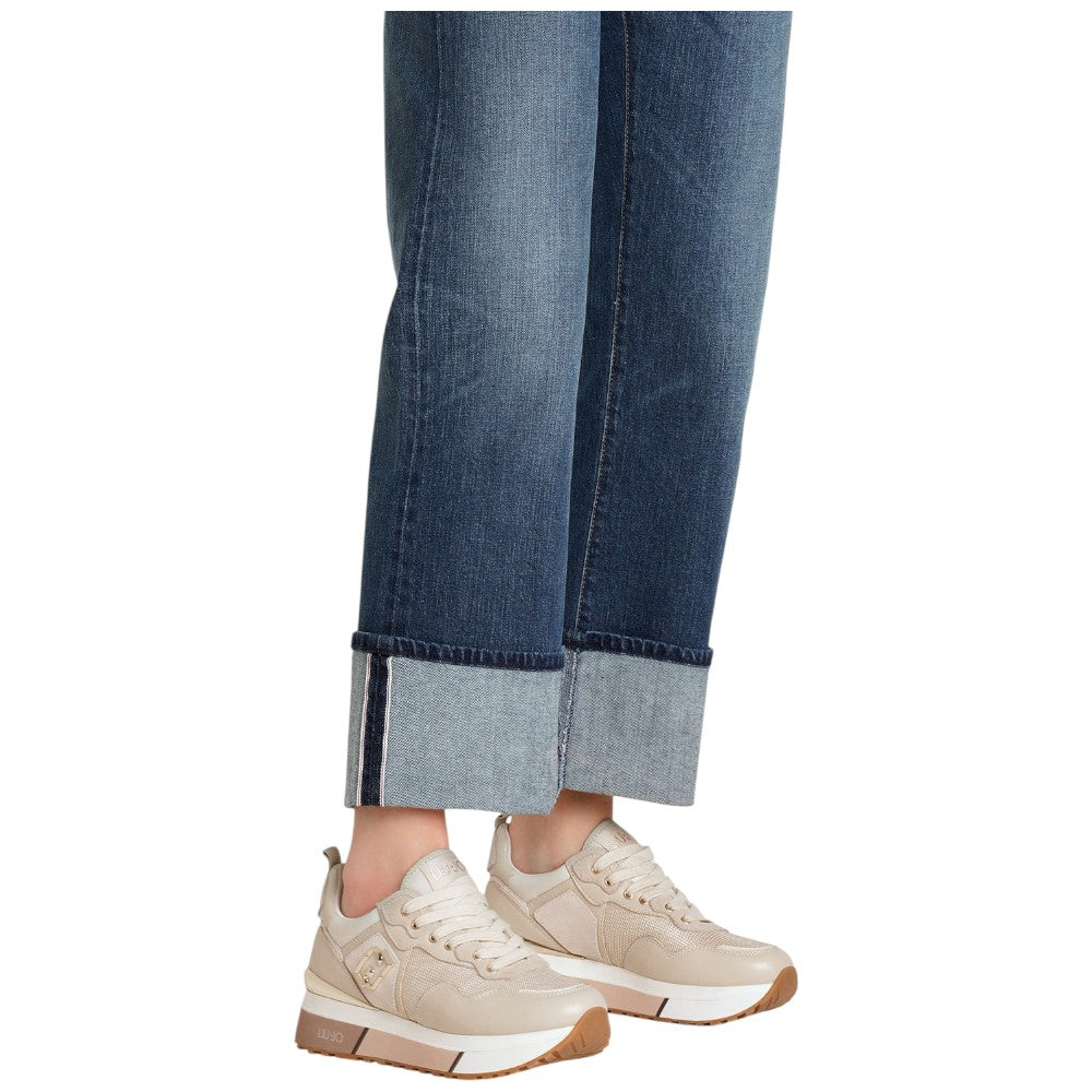 Liu Jo scarpe corda in pelle MAXI WONDER Sneakers Liu Jo
