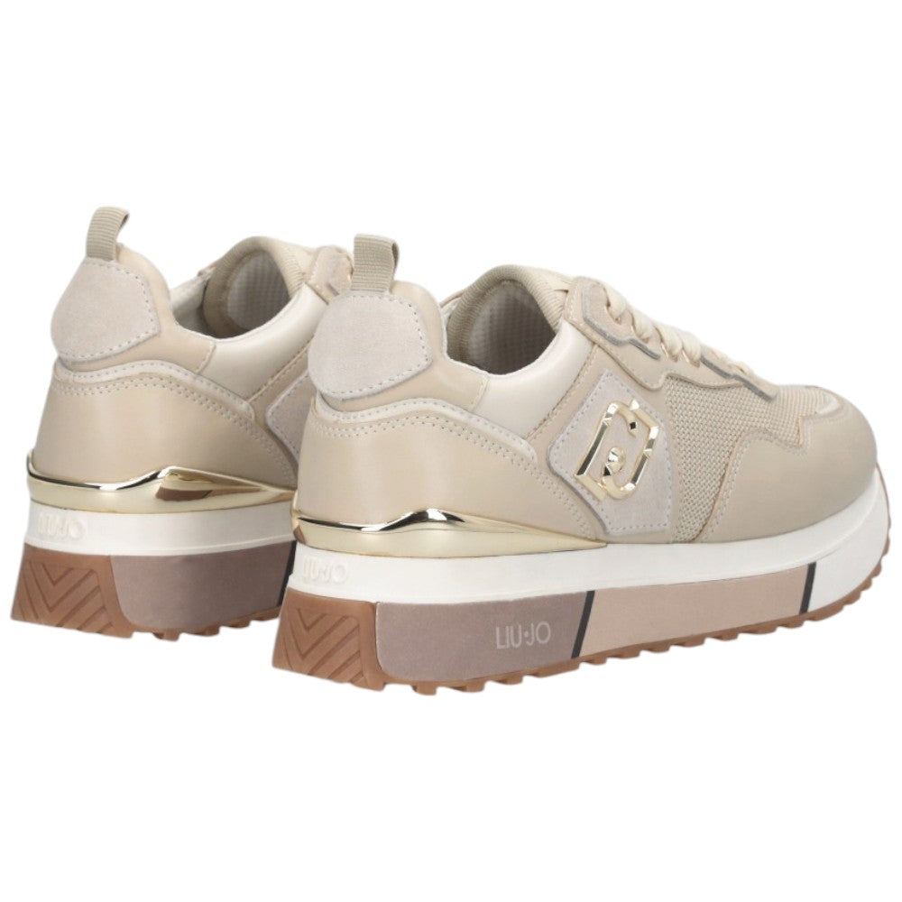 Liu Jo scarpe corda in pelle MAXI WONDER Sneakers Liu Jo
