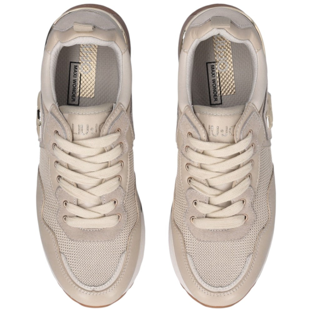 Liu Jo scarpe corda in pelle MAXI WONDER Sneakers Liu Jo