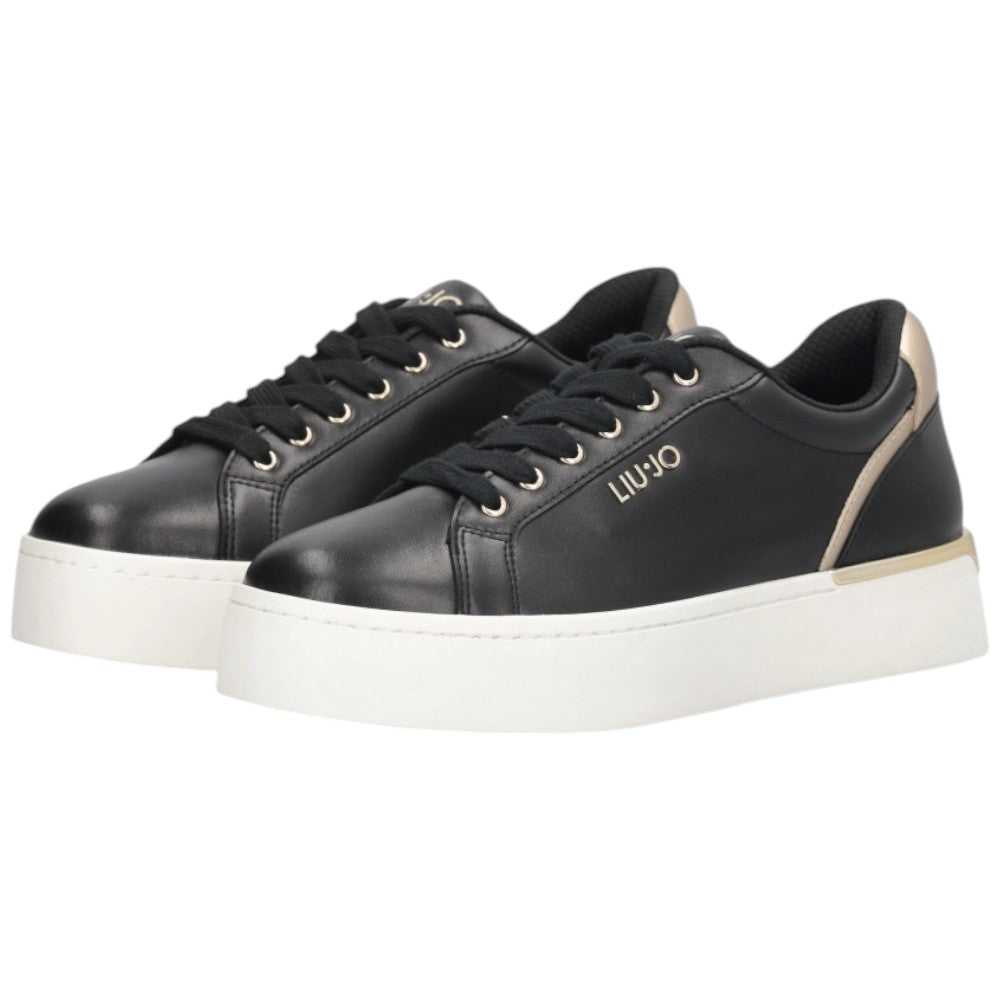 Liu Jo scarpe nere oro sneakers platform PRETTY Sneakers Liu Jo