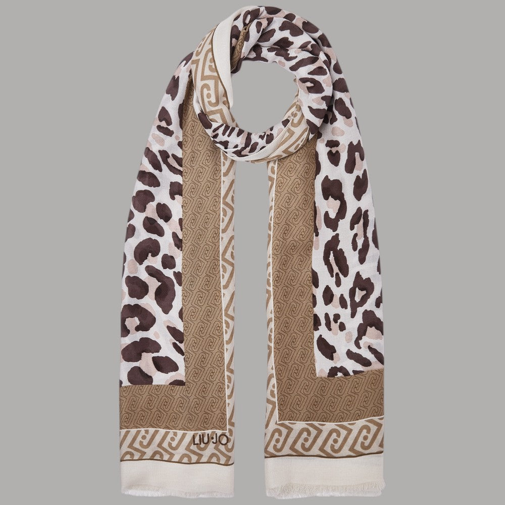 Liu Jo stola animalier modal 90x180 cm con logo elegante - Prodotti di Classe
