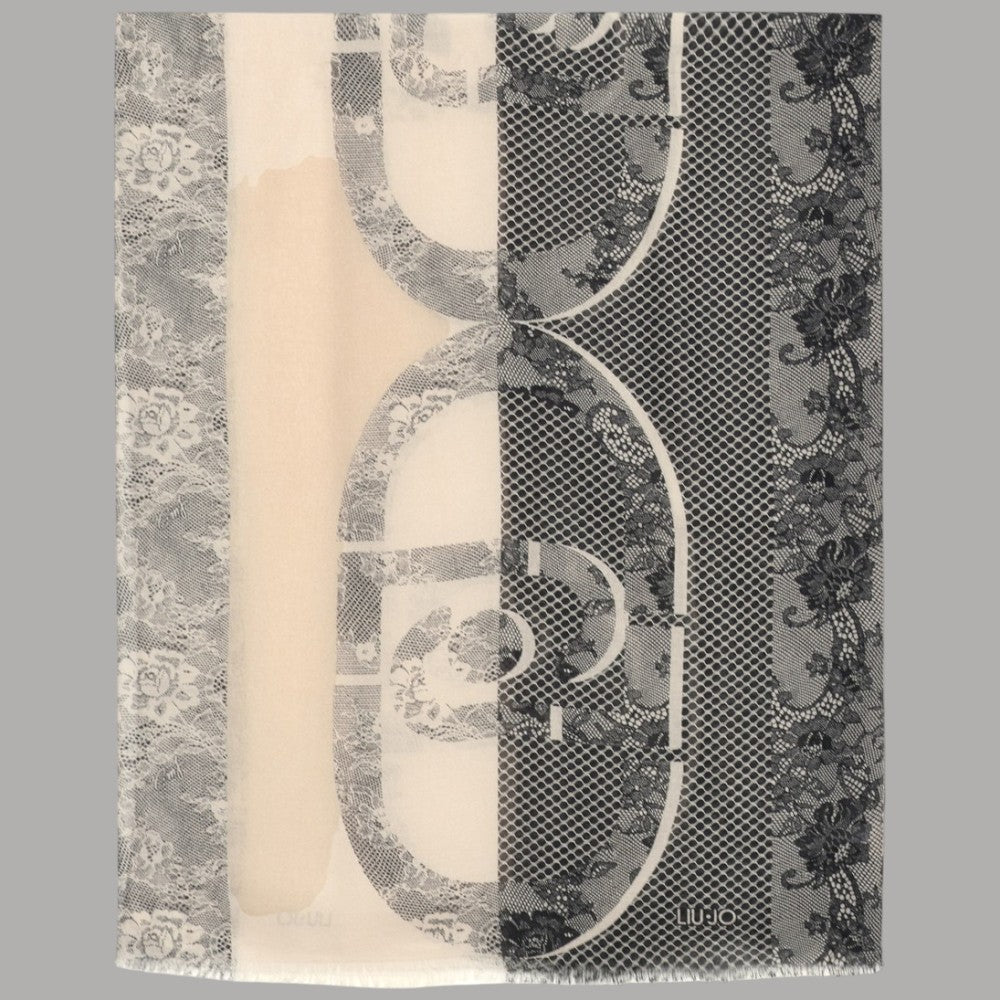 Liu Jo stola beige con pizzo 70X180 2F5068T0300 - Prodotti di Classe