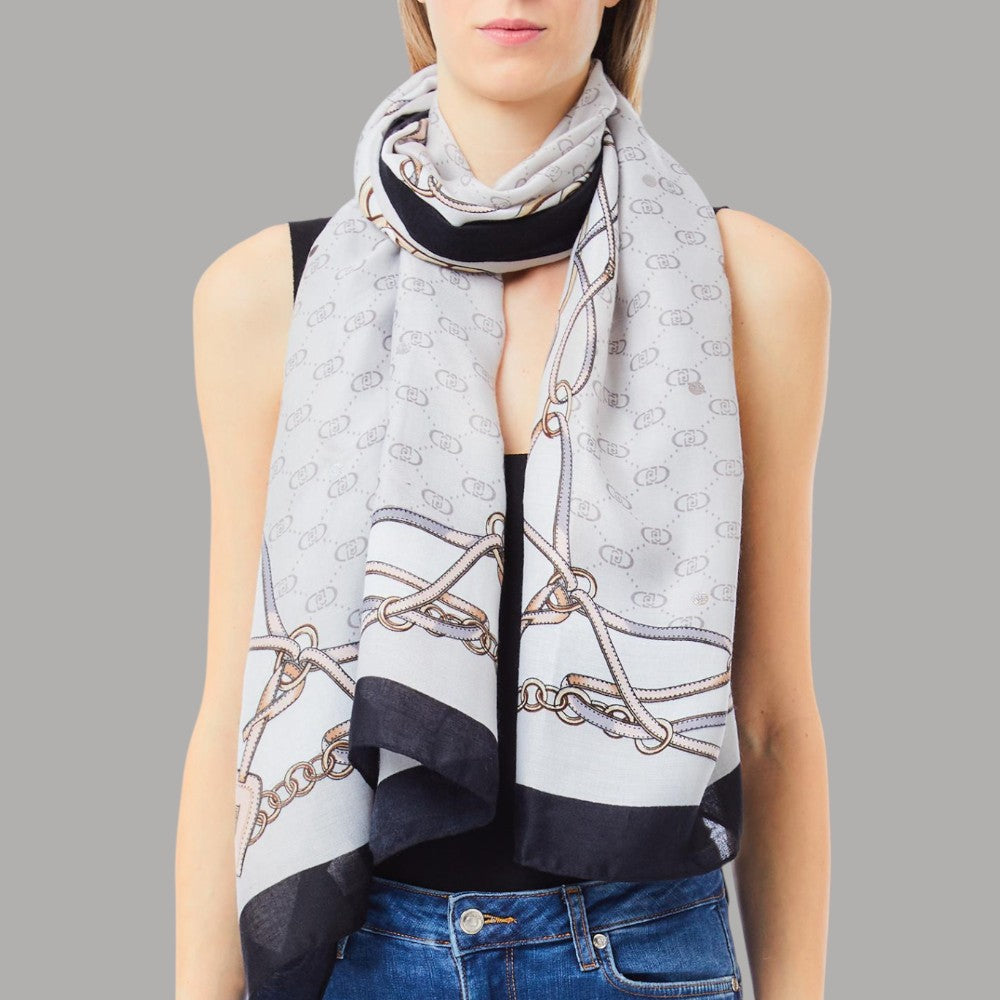 Liu Jo stola grigio 70X180 con logo 2F5079T0300 - Prodotti di Classe