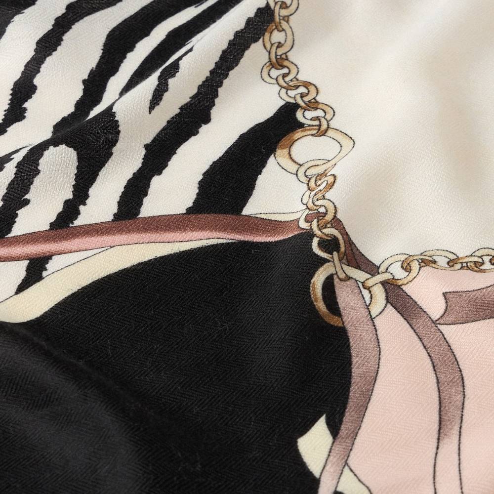 Liu Jo stola stampa ANIMALIER 120X120 2F5083T0300 Nero - Prodotti di Classe