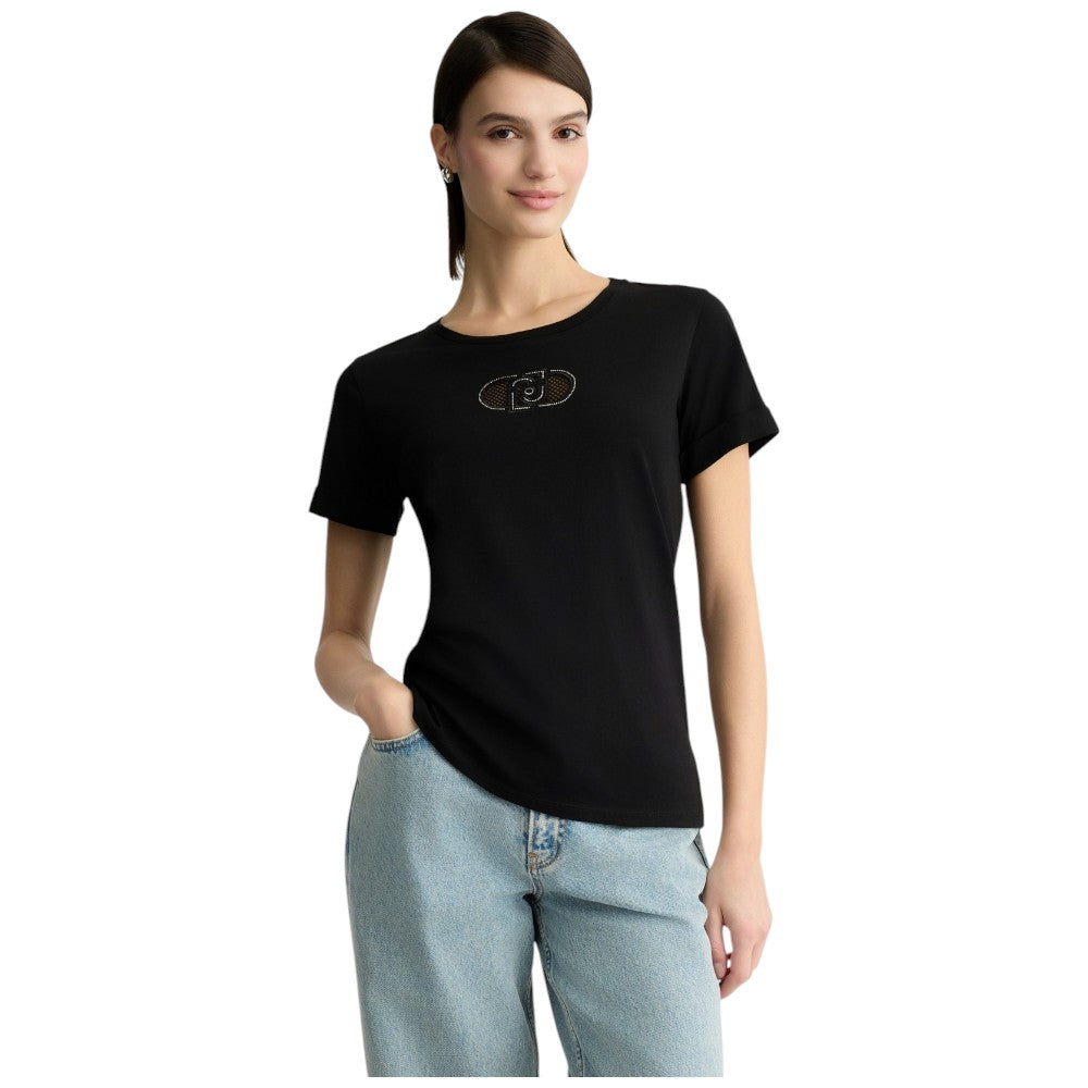 Liu Jo t-shirt nera TA5180JS923 M9308 T-shirt Liu Jo