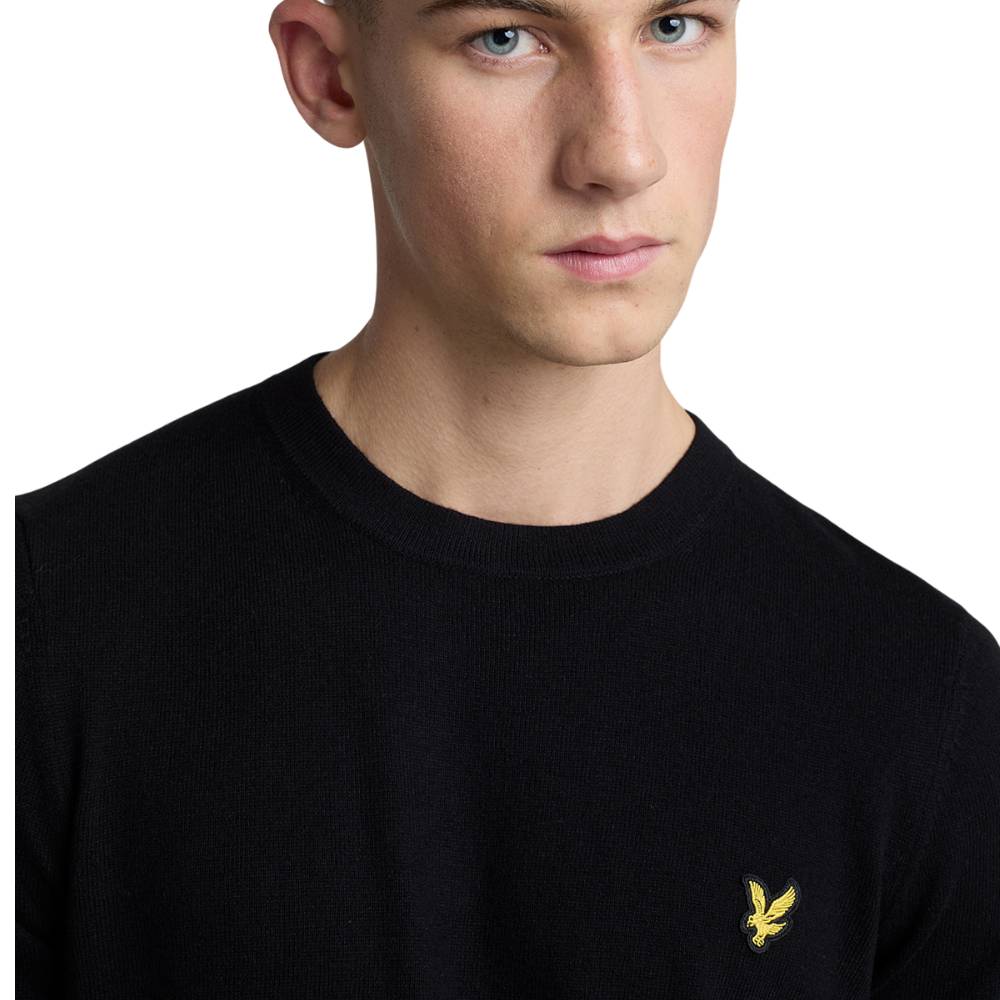 Lyle & Scott pullover merino nero KN2110VC Maglieria Lyle & Scott