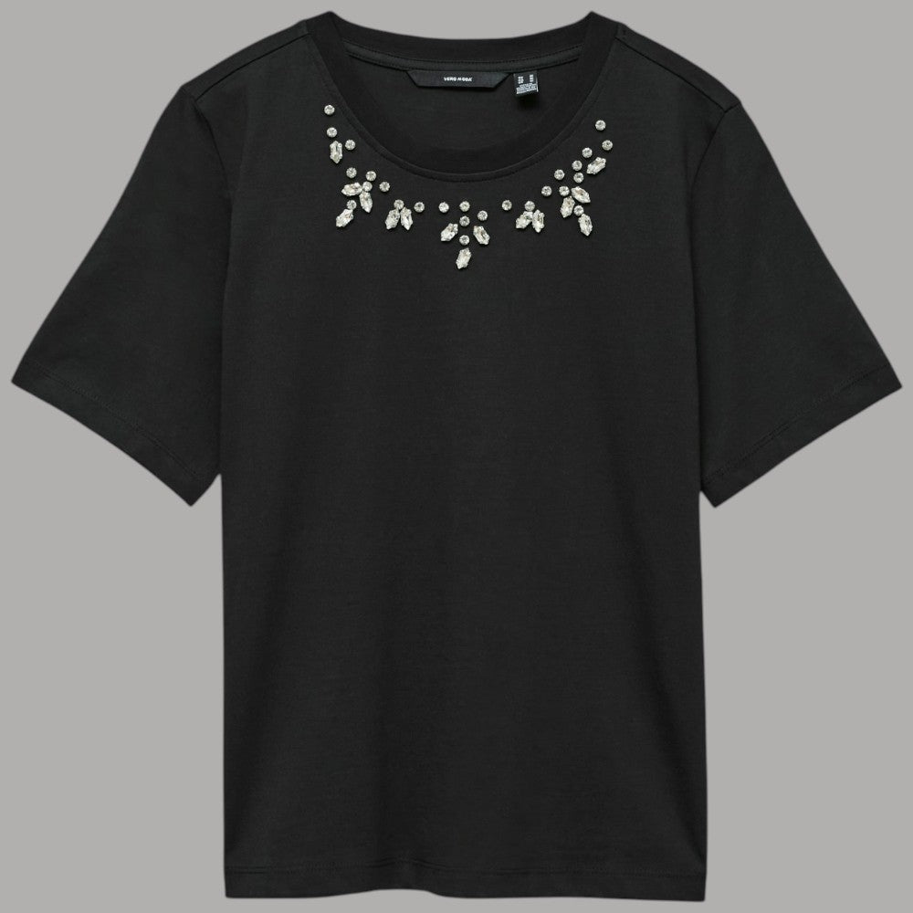 Vero moda t-shirt in cotone con applicazioni 10330329 - Prodotti di Classe